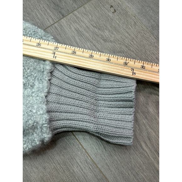 Free People Milo Pullover Grey Tight Knit Cowl Neck Oversized Sweater Size L - Picture 10 of 10
